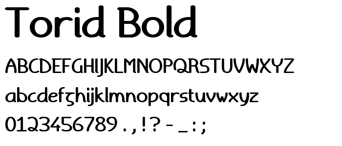 Torid Bold font